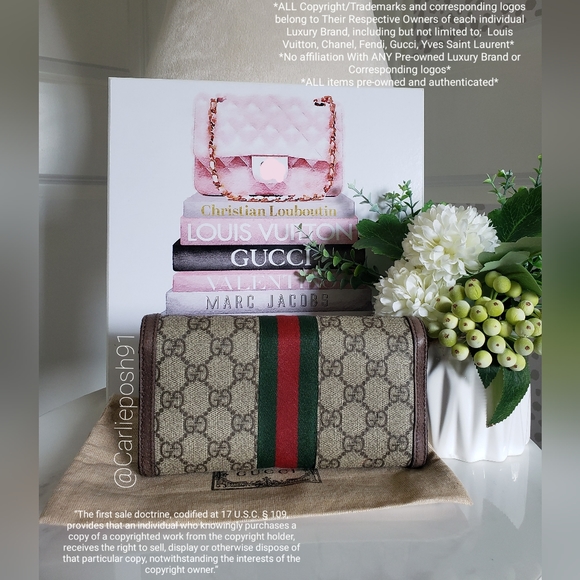 Authentic Pre-owned Gucci Supreme Ophidia GG Continental Flap Wallet - Picture 3 of 16